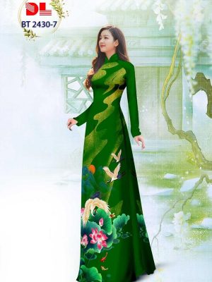 Vải Áo Dài Hoa Sen Và Chim Hạc Vừa Ra AD BT2430 19 Vai Ao Dai Hoa Sen Va Chim Hac Vua Ra