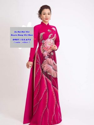 Vẽ Áo Dài Hình Hoa Sen Cao Cấp Ngồi Sui Sang Trọng Kiểu Mới 8 1699018193 714 Ve Ao Dai Hinh Hoa Sen Cao Cap Ngoi Sui
