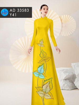 Vải Áo Dài In Hình Lá Độc Đáo AD 33583 27 1700313111 582 Vai Ao Dai In Hinh La Doc Dao AD 33583