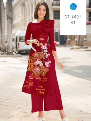 Vải Áo Dài Hoa Đào Đón Tết Mới Ra AD CT4091 24 1700882561 182 Vai Ao Dai Hoa Dao Don Tet Moi Ra AD