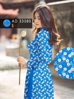 Vải Áo Dài Hoa Đều Độc Đáo AD 33580 19 Vai Ao Dai Hoa Deu Doc Dao AD 33580