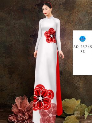 Vải Áo Dài Hoa In 3D Độc Đáo AD 23745 19 Vai Ao Dai Hoa In 3D Doc Dao AD 23745
