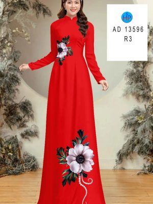 Vải Áo Dài Hoa In 3D Kiểu Mới AD 13596 19 Vai Ao Dai Hoa In 3D Kieu Moi AD 13596
