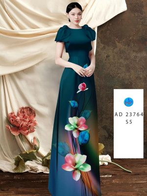 Vải Áo Dài Hoa In 3D Kiểu Mới AD 23764 19 Vai Ao Dai Hoa In 3D Kieu Moi AD 23764