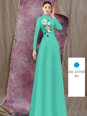 Vải Áo Dài Hoa In 3D Thiết Kế 2023 AD 23758 19 Vai Ao Dai Hoa In 3D Thiet Ke 2023 AD