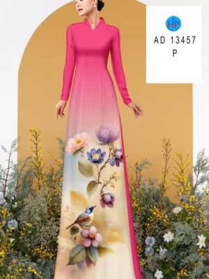 Vải Áo Dài Hoa In 3D Thu Hút AD 13457 19 Vai Ao Dai Hoa In 3D Thu Hut AD 13457