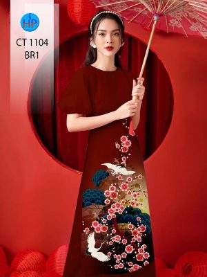 Vải Áo Dài Hoa Đào Tết Độc Đáo AD CT1104 25 1701785750 350 Vai Ao Dai Hoa Dao Tet Doc Dao AD CT1104
