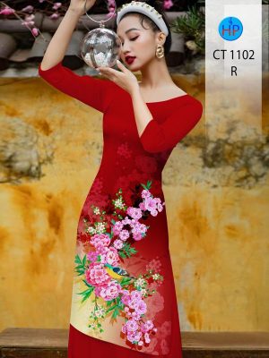 Vải Áo Dài Hoa Đào Đón Tết Sang Trọng AD CT1102 23 1701786622 590 Vai Ao Dai Hoa Dao Don Tet Sang Trong AD
