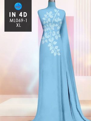 Vải Áo Dài In 4D Hoa Lá Chìm Độc Đáo AD ML069-1 23 1702000430 185 Vai Ao Dai In 4D Hoa La Chim Doc Dao