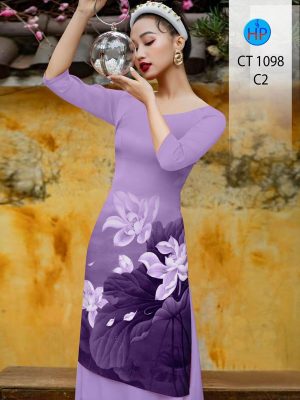 Vải Áo Dài Cách Tân Hoa Sen Vừa Ra AD CT1098 19 Vai Ao Dai Cach Tan Hoa Sen Vua Ra AD