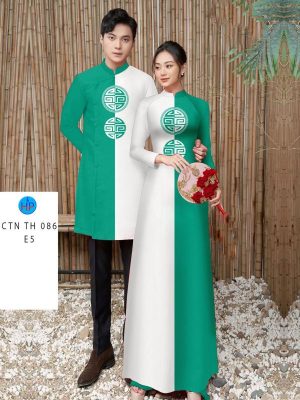 Vải Áo Dài Cặp Đôi Hoa Văn Sang Trọng AD CTN TH086 11 Vai Ao Dai Cap Doi Hoa Van Sang Trong AD