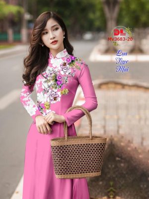 Vải Áo Dài Hoa In 3D Kiểu Mới AD MV3683 16 Vai Ao Dai Hoa In 3D Kieu Moi AD MV3683