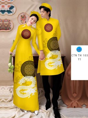 Vải Áo Dài Cặp Đôi Hình Rồng Thu Hút AD CTNTH 103 12 1705460292 139 Vai Ao Dai Cap Doi Hinh Rong Thu Hut AD
