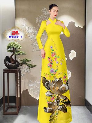 Vải Áo Dài Hoa In 3D Sang Trọng AD MV4551 24 Vai Ao Dai Hoa In 3D Sang Trong AD MV4551