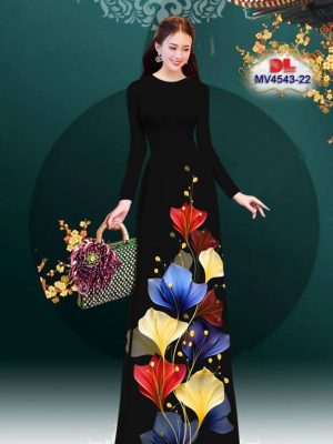 Vải Áo Dài Hoa In Cao Cấp Kiểu Mới AD MV4543 24 Vai Ao Dai Hoa In Cao Cap Kieu Moi AD