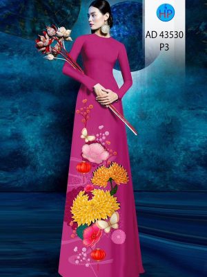 Vải Áo Dài Hoa Cúc Sang Trọng AD 43530 30 1708069063 679 Vai Ao Dai Hoa Cuc Sang Trong AD 43530
