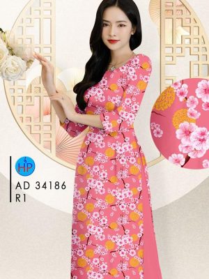 1708308150 228 Vai Ao Dai Hoa Dao Deu Thiet Ke 2024 AD