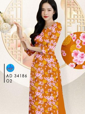 1708308151 909 Vai Ao Dai Hoa Dao Deu Thiet Ke 2024 AD
