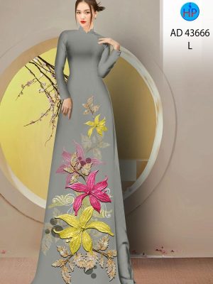 Vải Áo Dài Hoa Ly Sang Trọng AD 43666 23 1708409507 138 Vai Ao Dai Hoa Ly Sang Trong AD 43666