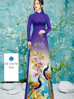 Vải Áo Dài Chim Công Thu Hút AD 24270 35 1708655101 566 Vai Ao Dai Chim Cong Thu Hut AD 24270
