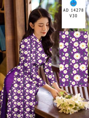Vải Áo Dài Hoa Cúc Đều Kiểu Mới AD 14278 22 1709001195 23 Vai Ao Dai Hoa Cuc Deu Kieu Moi AD 14278
