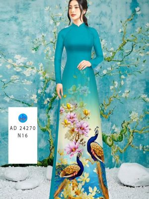 Vải Áo Dài Chim Công Thu Hút AD 24270 19 Vai Ao Dai Chim Cong Thu Hut AD 24270
