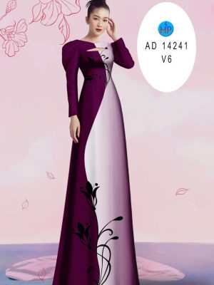 Vải Áo Dài Hoa In 3D Kiểu Mới AD 14241 19 Vai Ao Dai Hoa In 3D Kieu Moi AD 14241