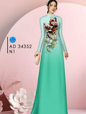 Vải Áo Dài Hoa In 3D Kiểu Mới AD 34352 19 Vai Ao Dai Hoa In 3D Kieu Moi AD 34352