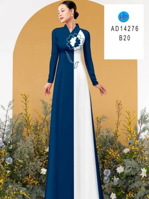 Vải Áo Dài Hoa In 3D Sang Trọng AD 14276 19 Vai Ao Dai Hoa In 3D Sang Trong AD 14276