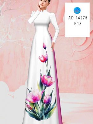 Vải Áo Dài Hoa Tulip Kiểu Mới AD 14275 19 Vai Ao Dai Hoa Tulip Kieu Moi AD 14275