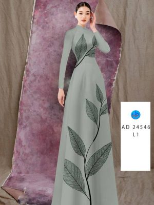 Vải Áo Dài In Hình Lá Mới Ra AD 24546 19 Vai Ao Dai In Hinh La Moi Ra AD 24546