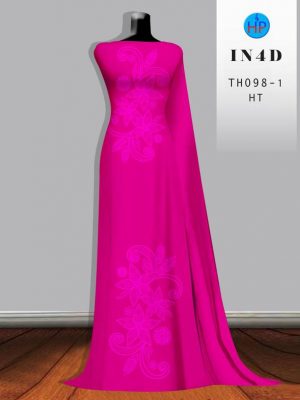 1709709164 886 Vai Ao Dai Hoa In Chim 4D Thiet Ke 2024