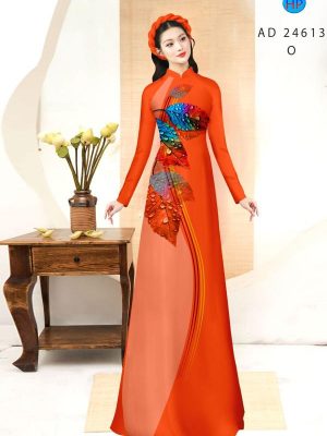 Vải Áo Dài In Hình Lá Vừa Ra AD 24613 23 1710469650 813 Vai Ao Dai In Hinh La Vua Ra AD 24613