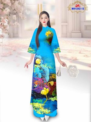 Vải Áo Dài Hoa Sen Độc Đáo AD MH1242 14 1710727094 871 Vai Ao Dai Hoa Sen Doc Dao AD MH1242