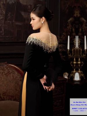 Áo Dài Bà Sui Màu Đen Sang Trọng Độc Đáo AD 5 1710900213 182 Ao Dai Ba Sui Mau Den Sang Trong Doc Dao