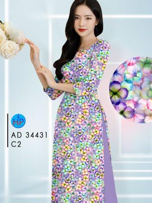 Vải Áo Dài Hoa Đều Kiểu Mới AD 34431 19 Vai Ao Dai Hoa Deu Kieu Moi AD 34431