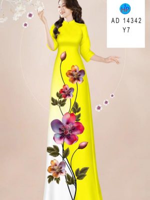 Vải Áo Dài Hoa In 3D Độc Đáo AD 14342 19 Vai Ao Dai Hoa In 3D Doc Dao AD 14342