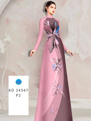 Vải Áo Dài Hoa In 3D Độc Đáo AD 24567 19 Vai Ao Dai Hoa In 3D Doc Dao AD 24567