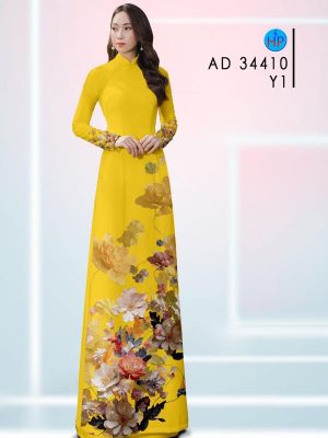 Vải Áo Dài Hoa In 3D Độc Đáo AD 34410 19 Vai Ao Dai Hoa In 3D Doc Dao AD 34410