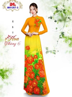 Vải Áo Dài Hoa In 3D Độc Đáo AD MH1267 23 Vai Ao Dai Hoa In 3D Doc Dao AD MH1267