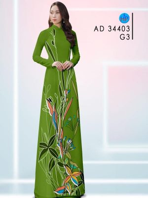 Vải Áo Dài Hoa In 3D Kiểu Mới AD 34403 19 Vai Ao Dai Hoa In 3D Kieu Moi AD 34403