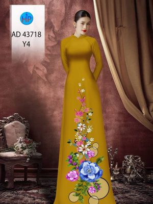 Vải Áo Dài Hoa In 3D Kiểu Mới AD 43718 19 Vai Ao Dai Hoa In 3D Kieu Moi AD 43718