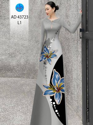 Vải Áo Dài Hoa In 3D Kiểu Mới AD 43723 19 Vai Ao Dai Hoa In 3D Kieu Moi AD 43723