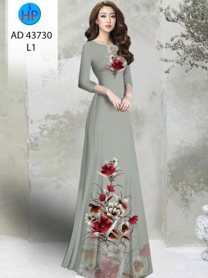 Vải Áo Dài Hoa In 3D Kiểu Mới AD 43730 19 Vai Ao Dai Hoa In 3D Kieu Moi AD 43730