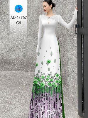 Vải Áo Dài Hoa In 3D Kiểu Mới AD 43767 19 Vai Ao Dai Hoa In 3D Kieu Moi AD 43767