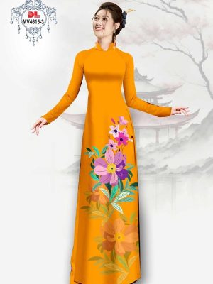 Vải Áo Dài Hoa In 3D Kiểu Mới AD MV4615 21 Vai Ao Dai Hoa In 3D Kieu Moi AD MV4615