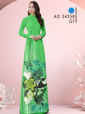 Vải Áo Dài Hoa In 3D Sang Trọng AD 34358 19 Vai Ao Dai Hoa In 3D Sang Trong AD 34358