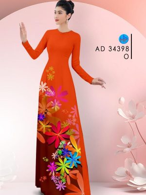 Vải Áo Dài Hoa In 3D Sang Trọng AD 34398 19 Vai Ao Dai Hoa In 3D Sang Trong AD 34398