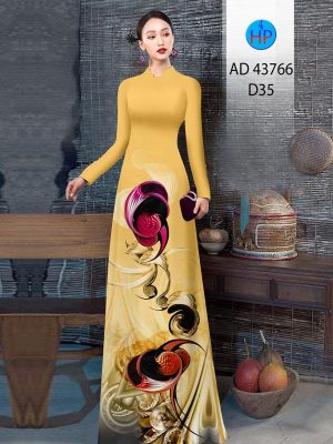 Vải Áo Dài Hoa In 3D Sang Trọng AD 43766 19 Vai Ao Dai Hoa In 3D Sang Trong AD 43766