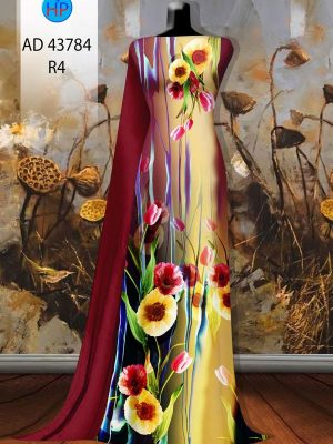 Vải Áo Dài Hoa In 3D Sang Trọng AD 43784 19 Vai Ao Dai Hoa In 3D Sang Trong AD 43784
